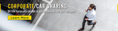Corporate Car Sharing - On site corporate carpool & pay-by-the-hour car and van rental. Click here to learn more.